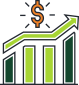 Icon representing growth, progress, or positive change by HVO.earth
