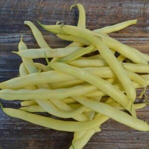 Bright yellow golden wax bean pods, bursting with flavor and nutrition